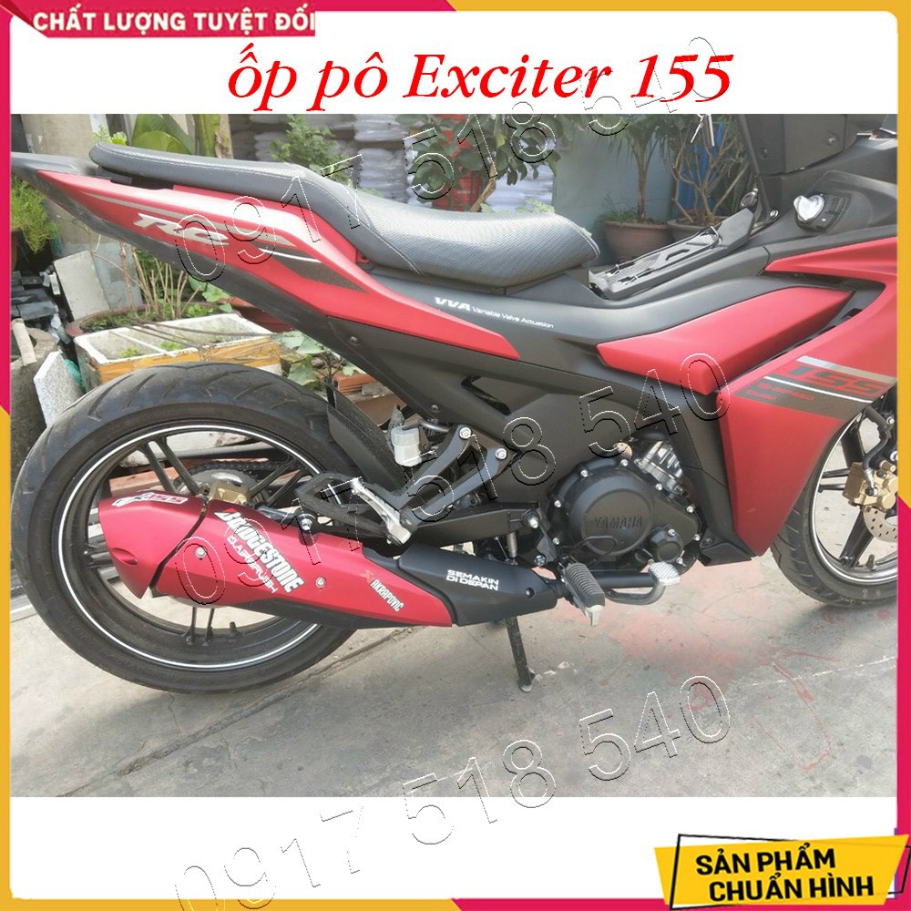 Ốp Pô , Chụp Đuôi Pô Exciter 155 ( 1 Bộ Đủ Ốp Pô + Chụp Đuôi Pô )