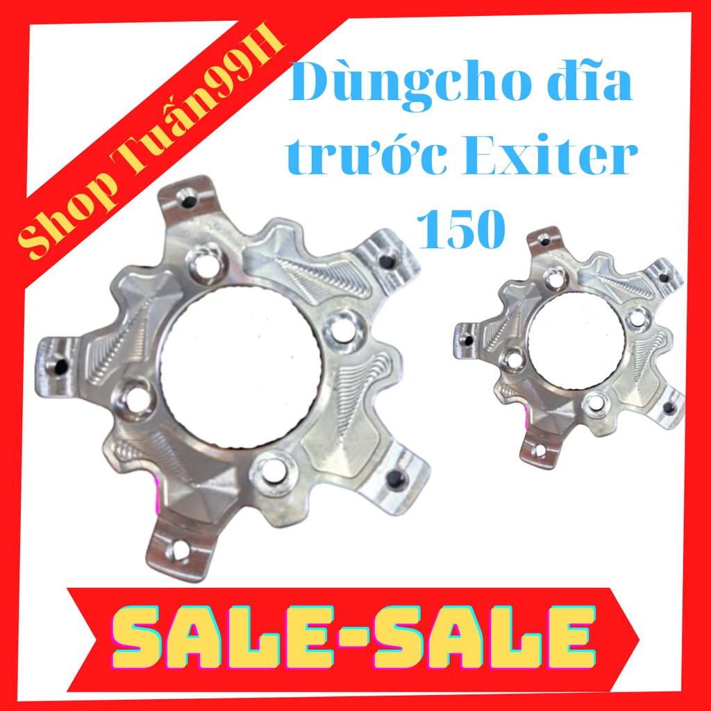 Lòng đĩa nhôm CNC dành cho đĩa Exiter 150 gắn mâm trước 4 lỗ