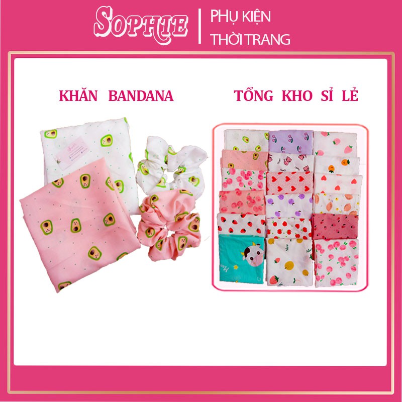 Khăn Bandana 🌺SOPHIE🌺 Bandana khăn đội đầu nhiều mẫu HOT TREND chụp ảnh - shop chuyên sỉ lẻ