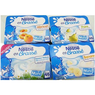 Sữa chua cho trẻ em Nestle P'tit Brasse - lốc 6 hộp * 60g vị tự nhiên