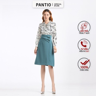 FAS52451 - Áo sơ mi cổ nơ hoạ tiết thời trang - PANTIO