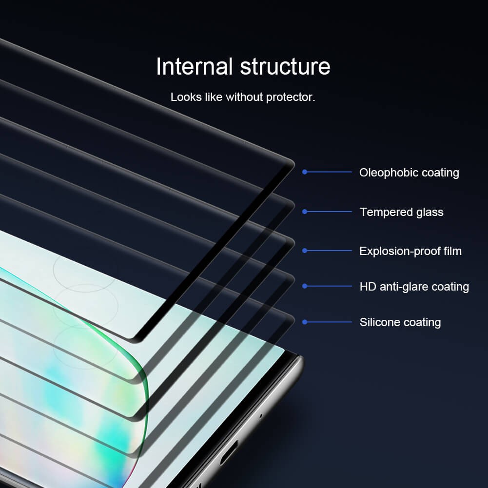Kính cường lực Nillkin 3D CP+ MAX cho Samsung Galaxy Note 20 Ultra 5G/20 Ultra/20/10 Plus/10/9/8 full màn hình