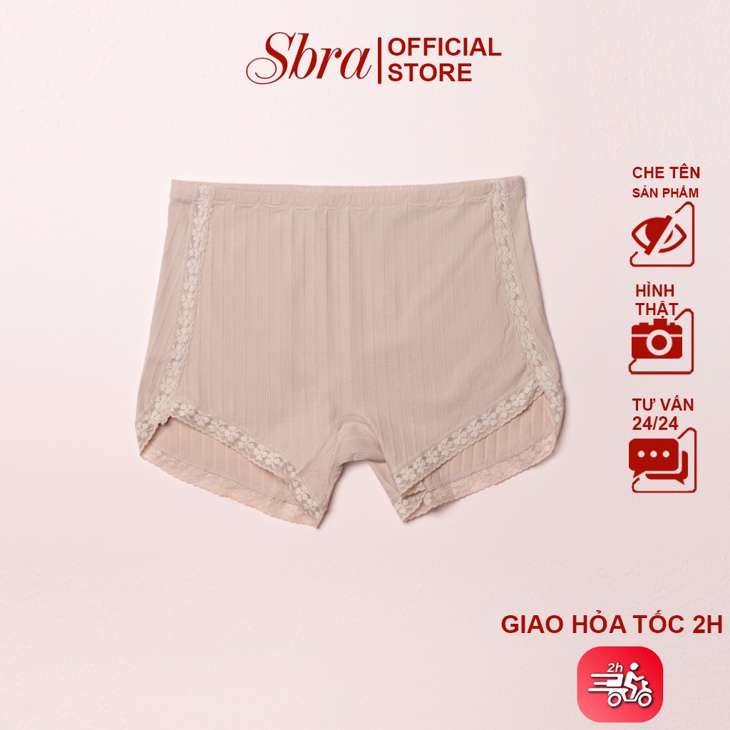 Quần Mặc Váy Gân Tăm Sbra Viền Ren Mềm Mịn Thoải Mái Thoáng Mát QV05