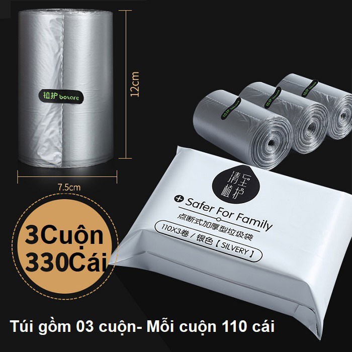 Cuộn 110 Túi Đựng Rác Tự Phân Hủy Tiện Lợi new