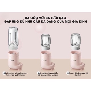 Máy xay đa năng bear llj-c04j1, máy xay ăn dặm cầm tay 3 cối xay đồ ăn dặm - ảnh sản phẩm 6