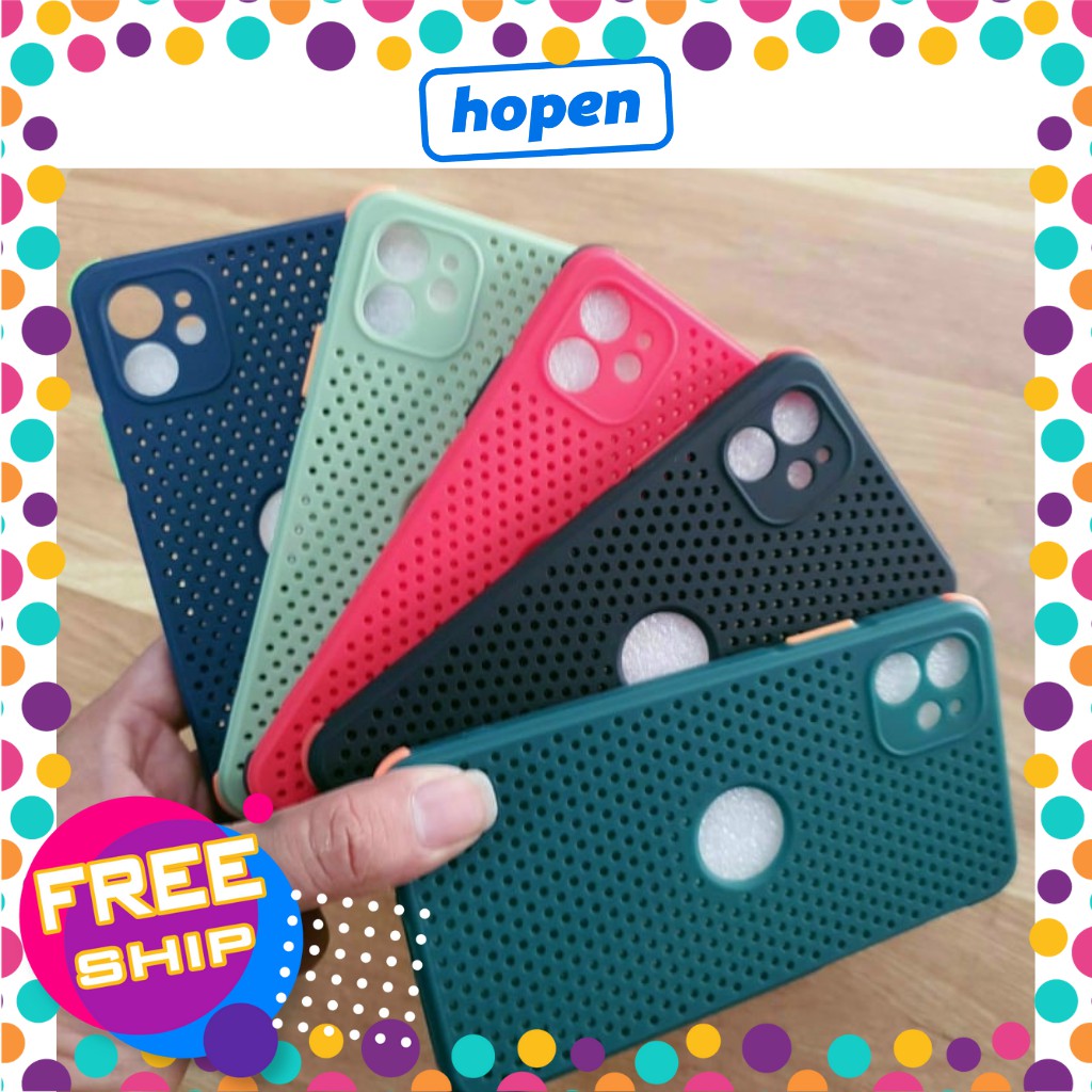 Ốp iphone dẻo có lỗ tản nhiệt chất lượng.6plus/6s/6splus/7/7plus/8/8plus/x/xr/xs/11/12/pro/max/plus/promax - Hopen Tech