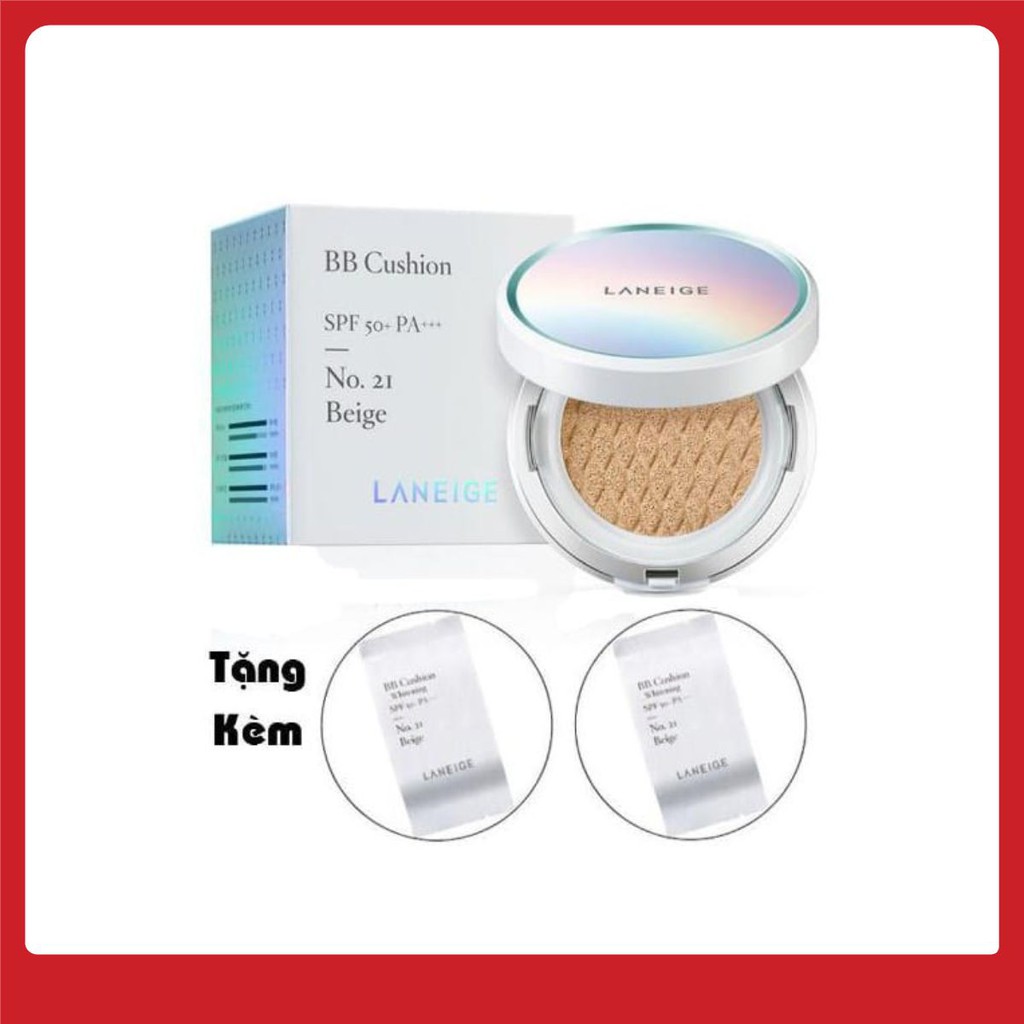 PHẤN NƯỚC Kiềm Dầu Laneige BB Cushion Pore Control SPF50+ PA+++[Set 2 lõi]