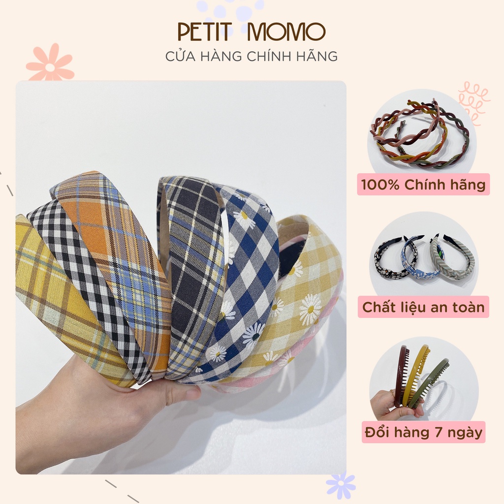 Bờm Cài Tóc Dễ Thương Cho Bé PETIT MOMO Băng Đô Cài Tóc Phong Cách Hàn Quốc Siêu Xinh Màu Ngẫu Nhiên