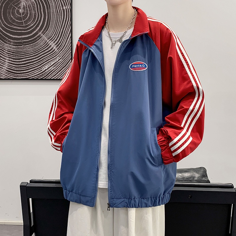 Áo khoác dù nữ nam PENTAQ bomber, Áo khoác gió Jacket 3 sọc form rộng SENAVA AK30