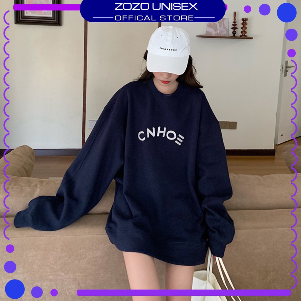Áo Sweater CNHOE Dáng Rộng In Chữ Phong Cách Hàn Quốc Năng Động jem.store