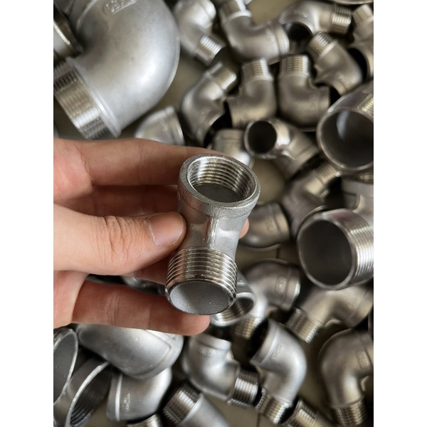 Co điếu inox 304 co ren trong ren ngoài 21 27 34 42 49 60