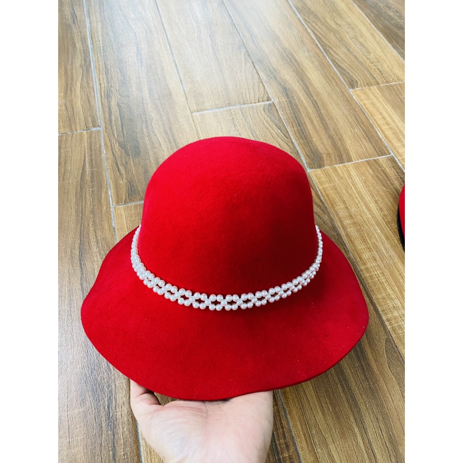 Mũ dạ cao cấp vành cụp M2