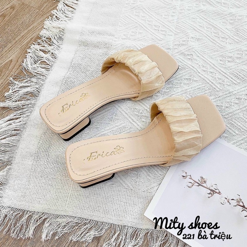 Giầy cao gót thời trang sandal lê quai nhún đang chạy nhất thị trường được nhiều chị e săn đón