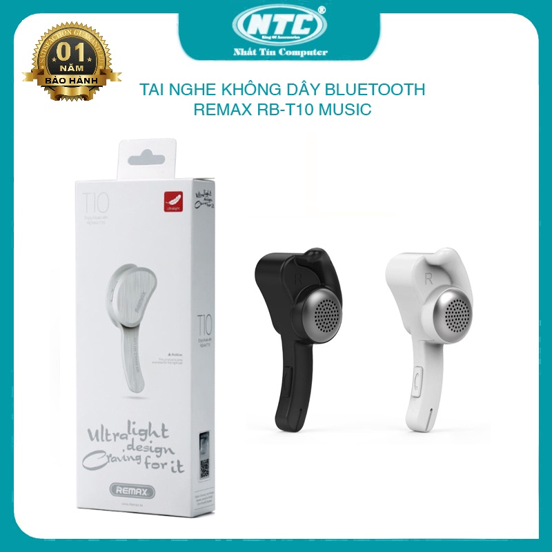 Tai nghe Bluetooth Remax RB-T10 chuyên nghe nhạc đàm thoại (trắng) Nhất Tín Computer