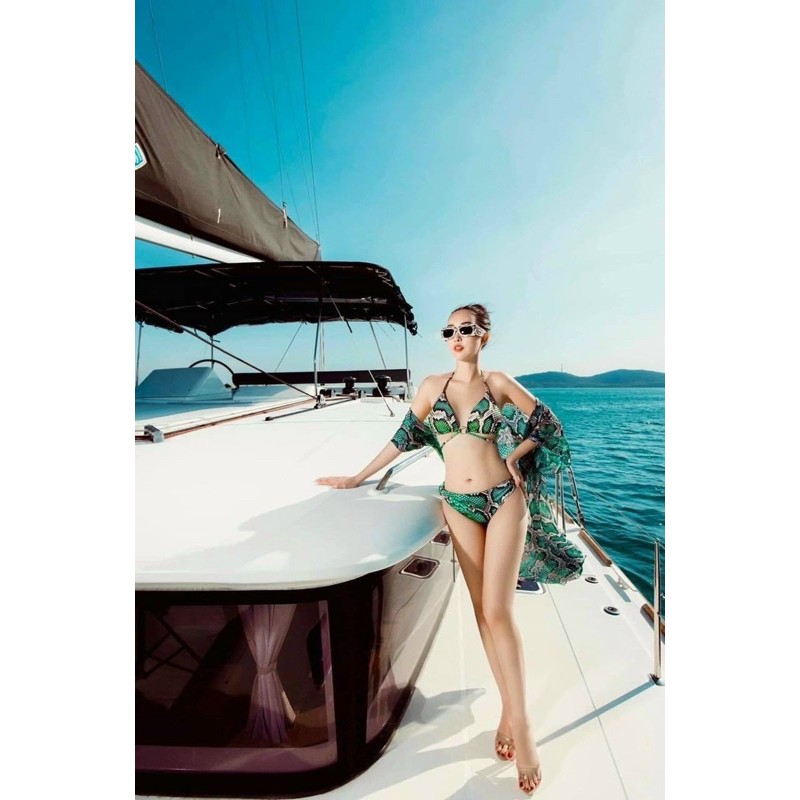 [Mã FATHANG5 giảm 10K đơn 50K] Bikini hoạ tiết rắn xanh/ ngựa vằn kèm áo choàng sexy | BigBuy360 - bigbuy360.vn