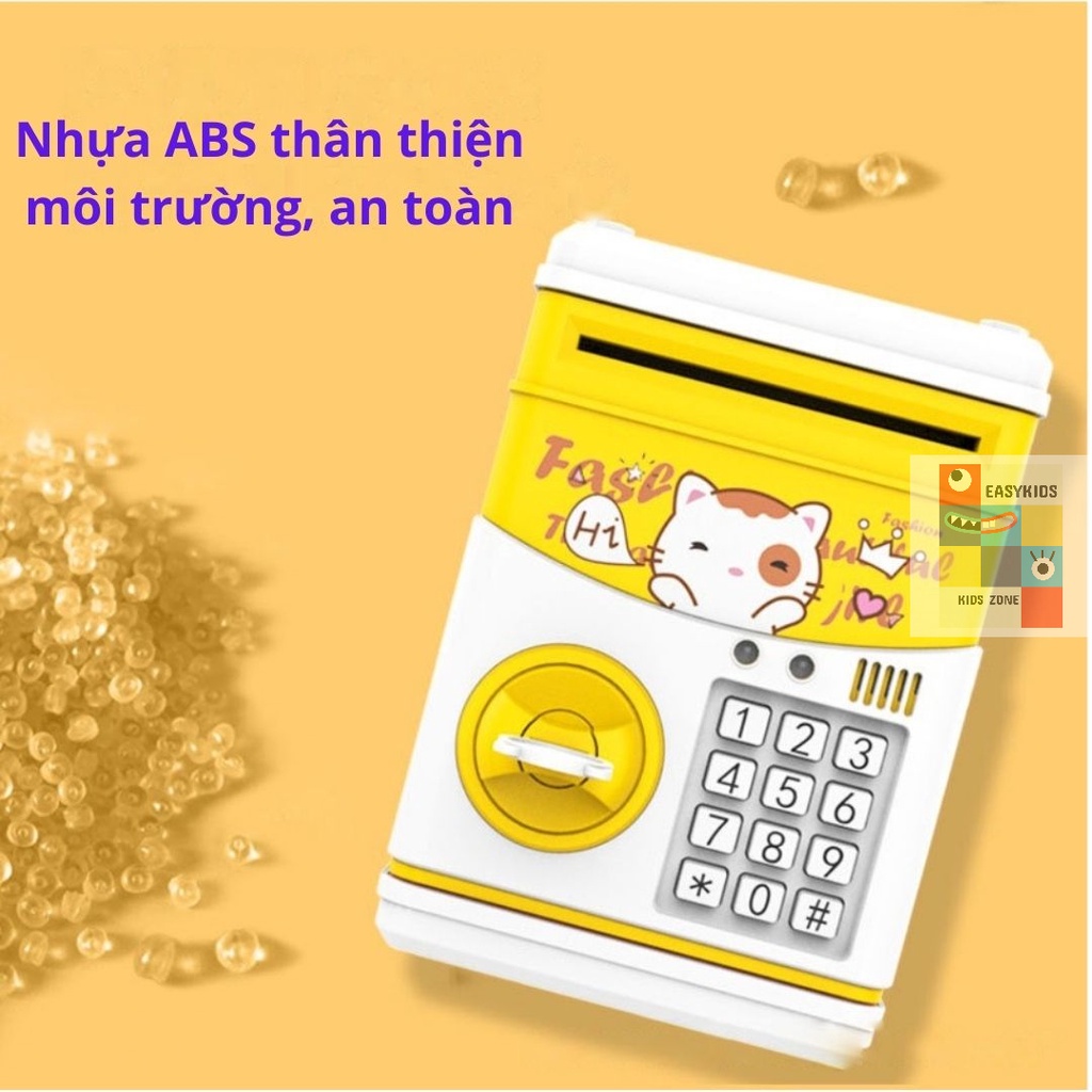 Két sắt trẻ em, két sắt mini điện tử thông minh cho bé - giáo dục tài chính sớm tiết kiệm tiền