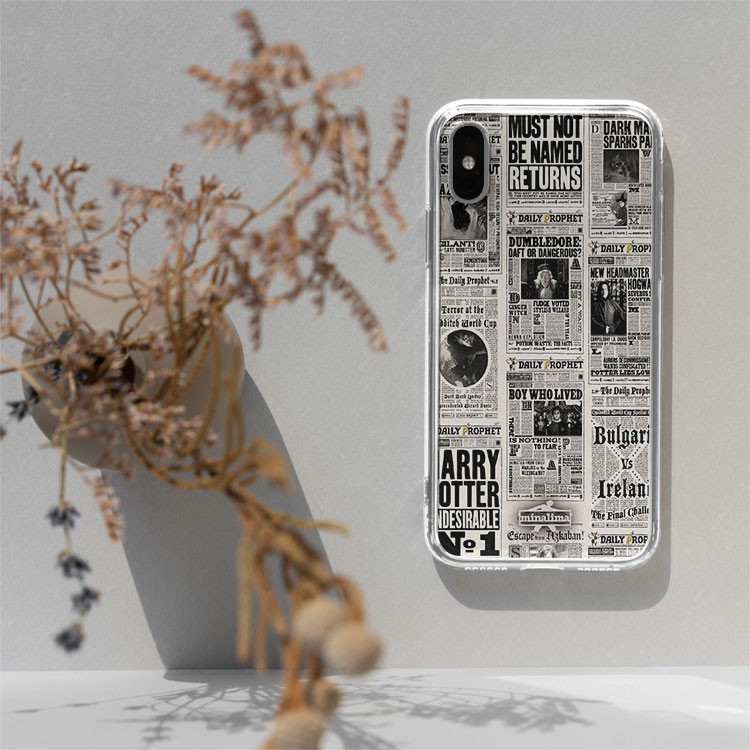 Ốp lưng HARRY POTTER newspaper COOL and CHILL cho Iphone 5 6 7 8 Plus 11 12 Pro Max X Xr PAP20210082