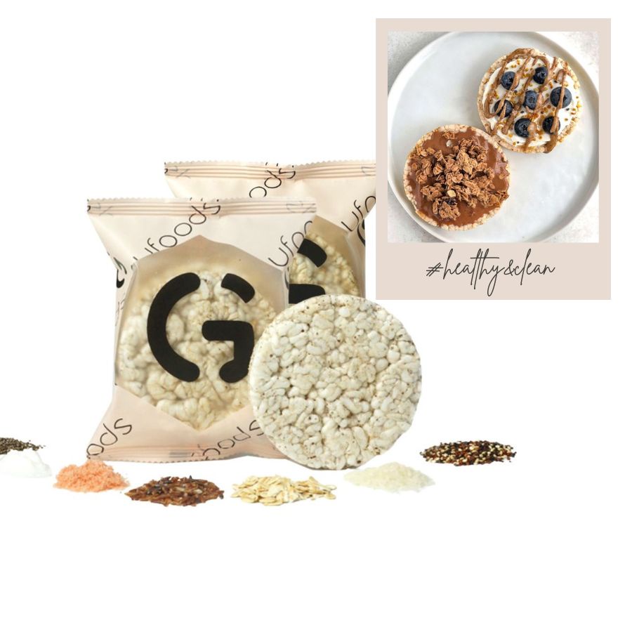 Combo 2 gói Bánh gạo lứt ăn kiêng GUfoods (mỗi gói 35g = 4 bánh) - Tập gym, giảm cân, thực dưỡng, eat clean