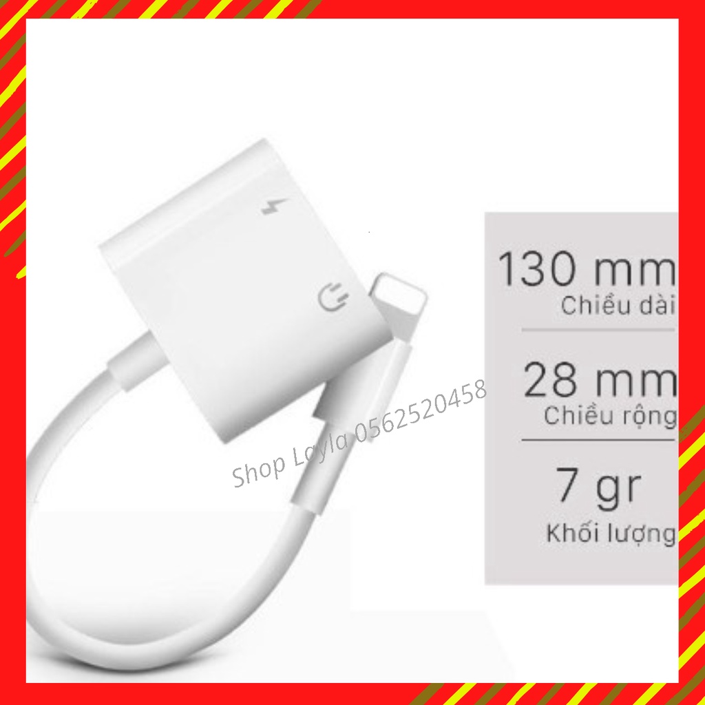 💠CAO CẤP💠 Cáp chuyển đổi cổng IPsang Jack tai nghe 3.5-Cáp chuyển đổi tai nghe cho ip