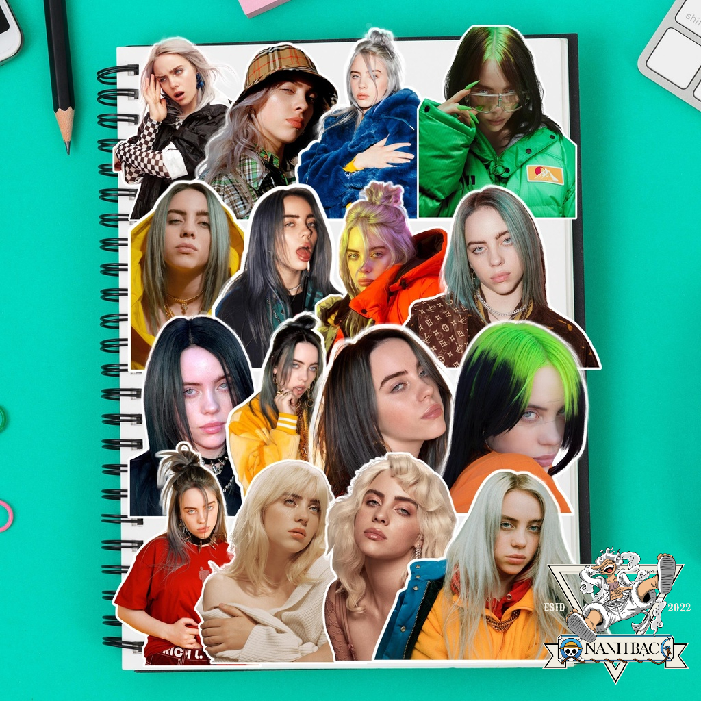 [Set 50 Cái] Sticker Billie Eilish chống thấm nước,sticker USUK,US-UK decal,nhãn dán điện thoại,laptop,ipad - NB.016