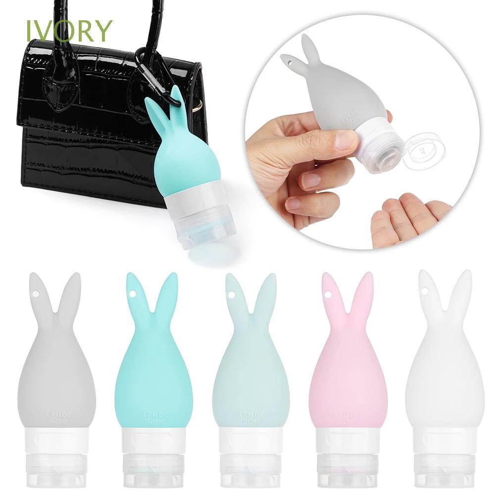Chai chiết mỹ phẩm du lịch bằng silicon họa tiết hoạt hình xinh xắn dung tích 30ml/ 50ml/ 80ml