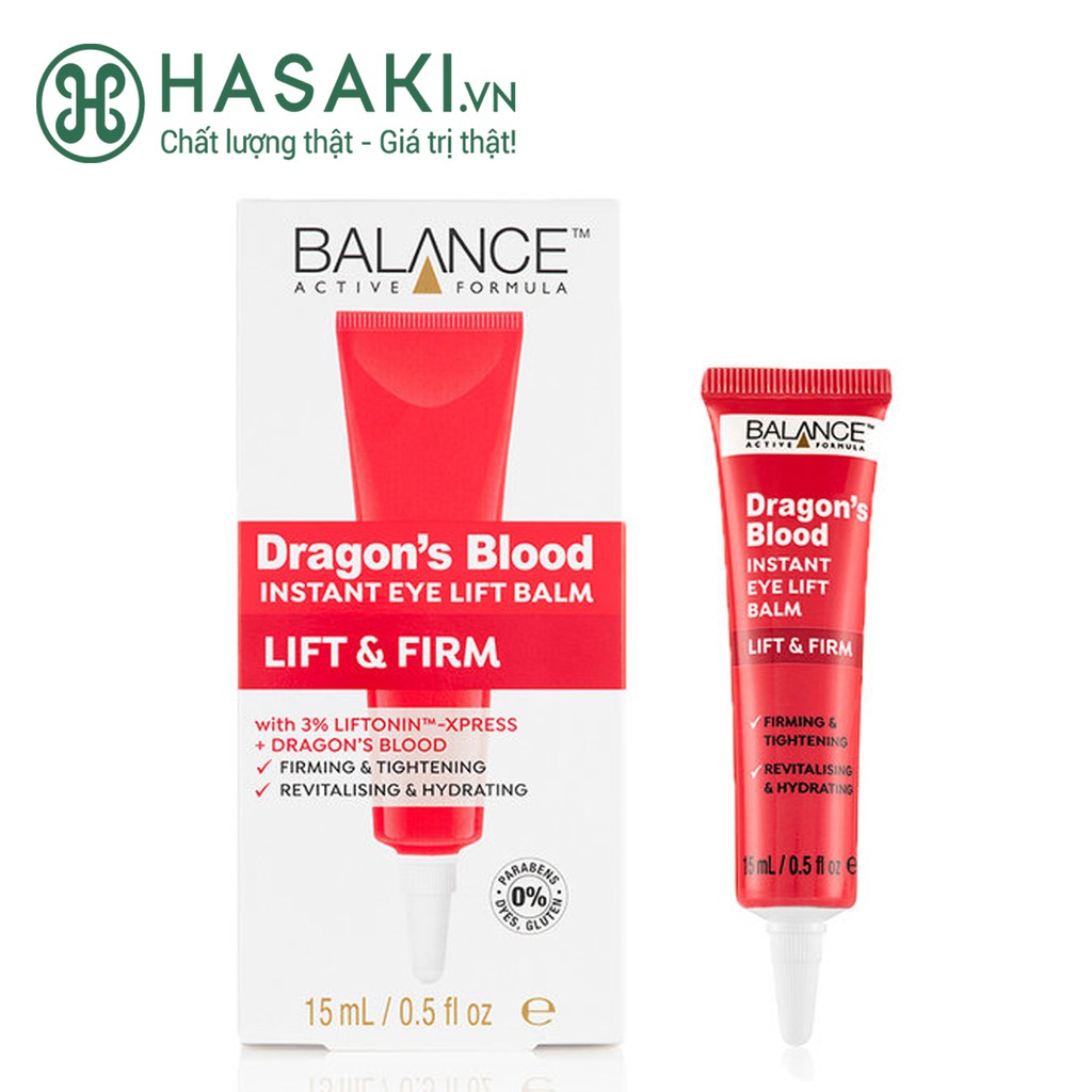 Kem Dưỡng Mắt Máu Rồng Nâng Cơ, Săn Chắc Da Mắt Balance Active Formula Dragons Blood Eye Lift Balm 15ml