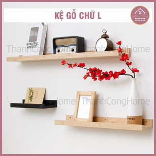 Kệ gỗ treo tường chữ l decor, kệ gỗ gắn tường trang trí cực xinh
