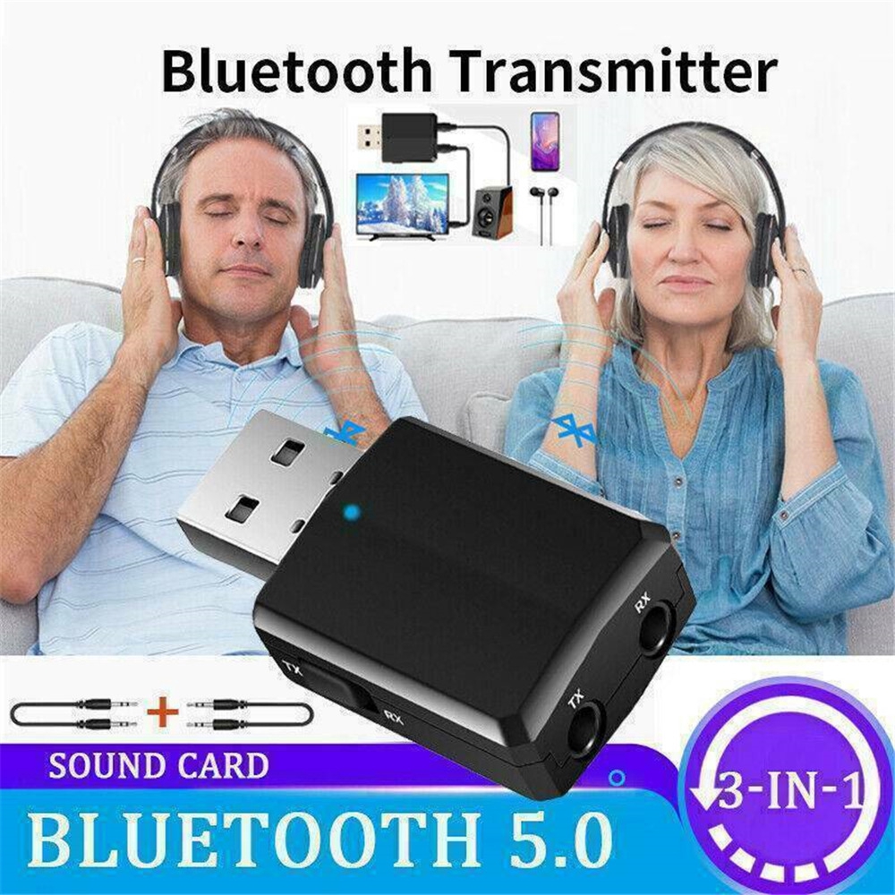 Bộ Chuyển Đổi Tai Nghe Không Dây Mini 3.5mm Kỹ Thuật Số 3 Trong 1 Bluetooth 5.0