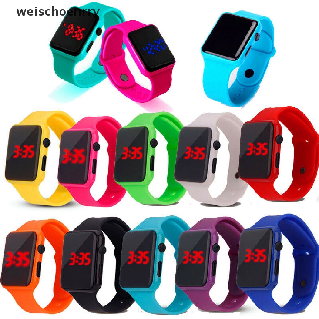 Đồng Hồ Điện Tử Dây Silicone Chống Nước Cho Bé