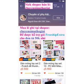 Sỉ DA61-DA80 dán móng tay Bộ 14 nhãn Nail Sticker