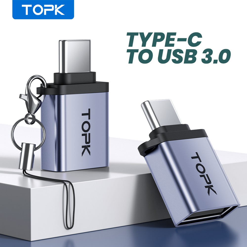 Đầu chuyển đổi TOPK AT06 OTG chuyển đổi USB 3.1 Type C sang USB 3.0 Type C tiện lợi