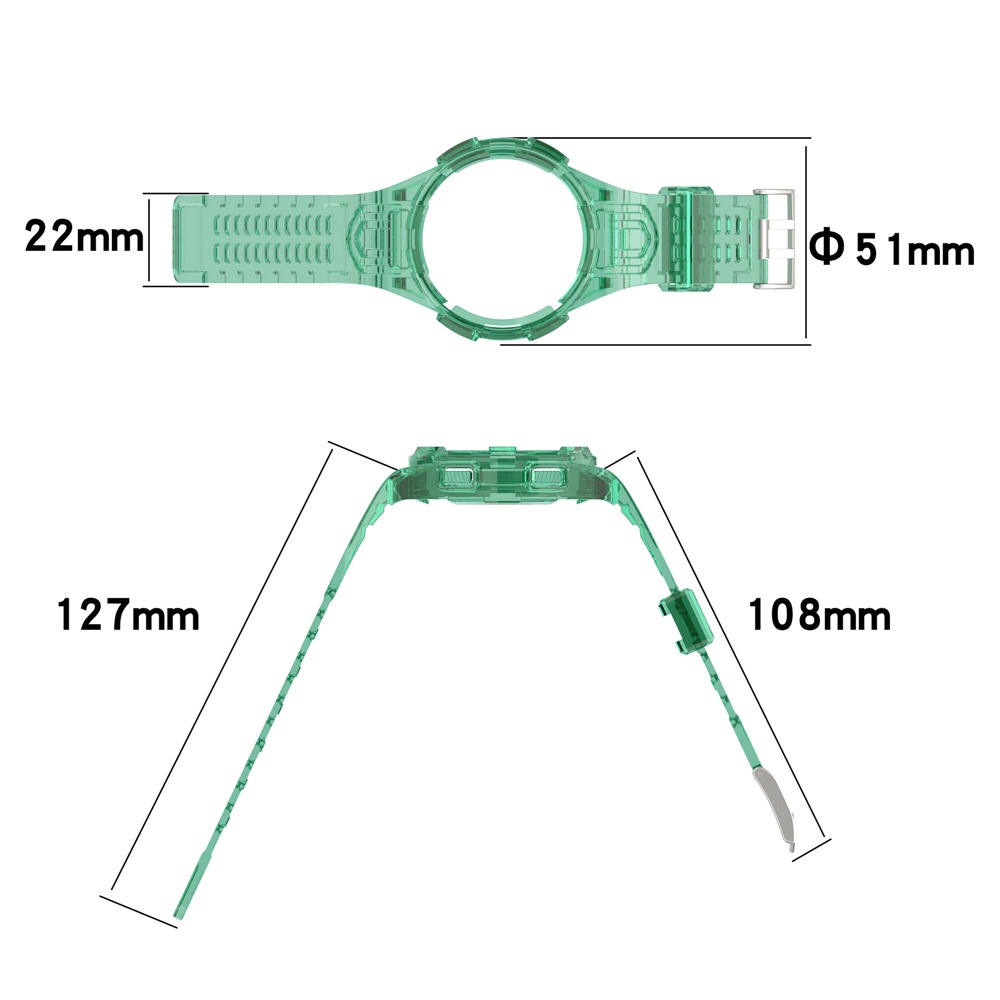 Phù Hợp Dây Đeo Trong Suốt 46mm Cho Đồng Hồ Thông Minh Samsung Galaxy Watch4 40mm 44mm /Classic