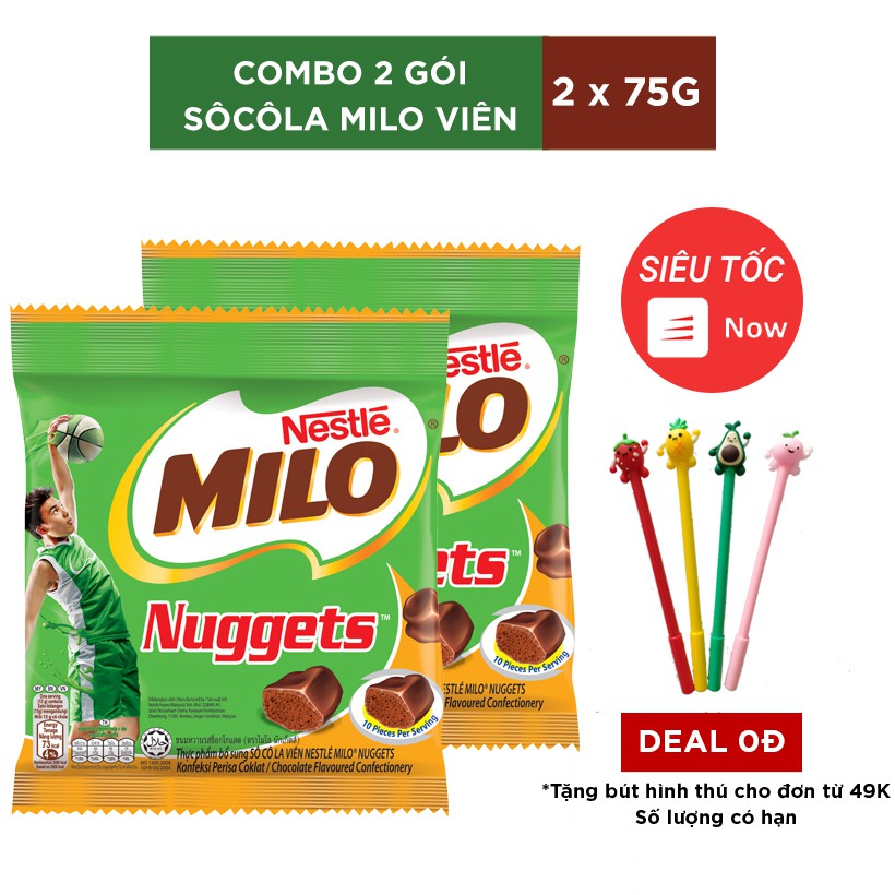 Combo 2 gói socola MILO viên (75g/gói)