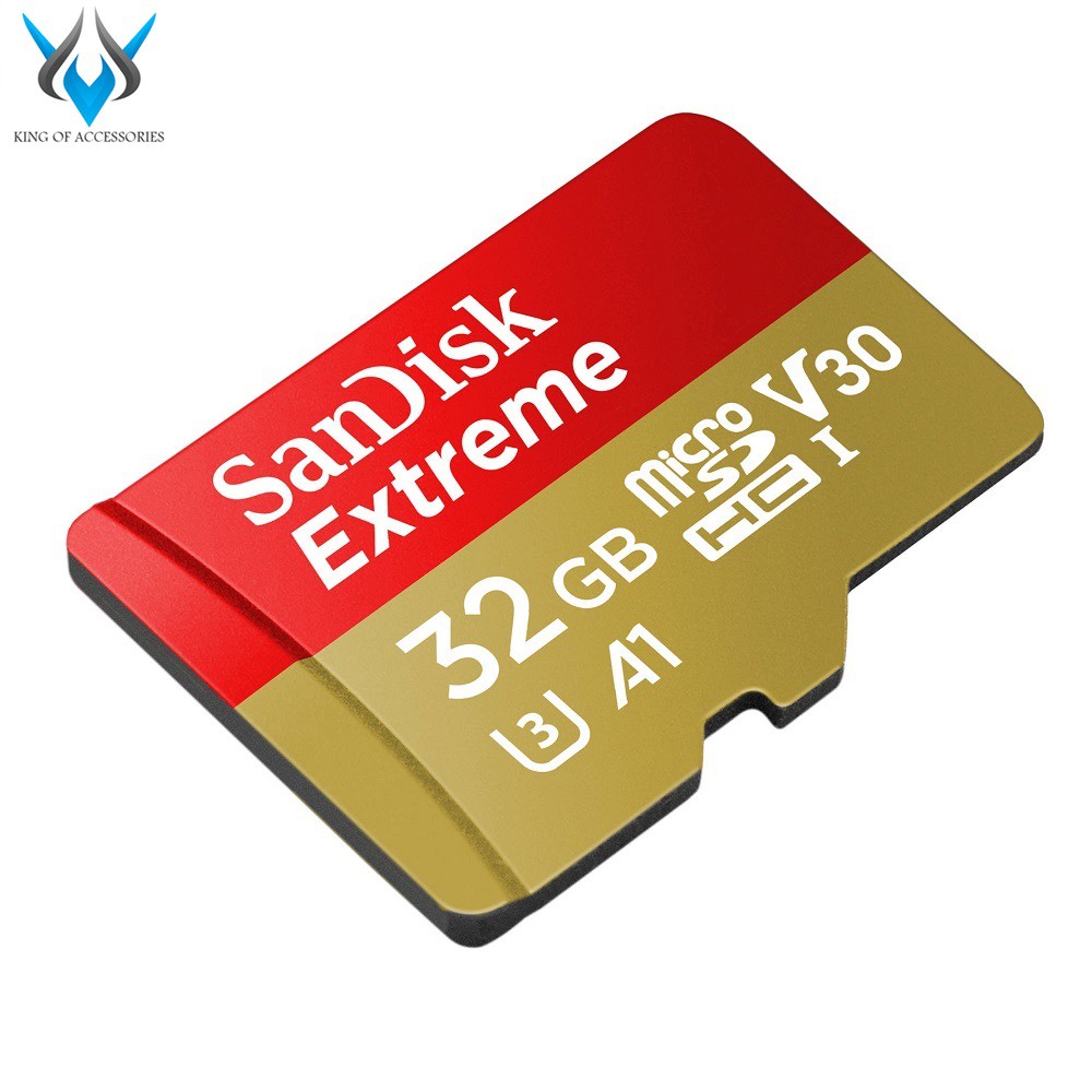 Thẻ nhớ microSDHC Sandisk Extreme 32GB 667X A1 V30 UHS-I U3 100MB/s (Vàng) - KHÔNG BOX