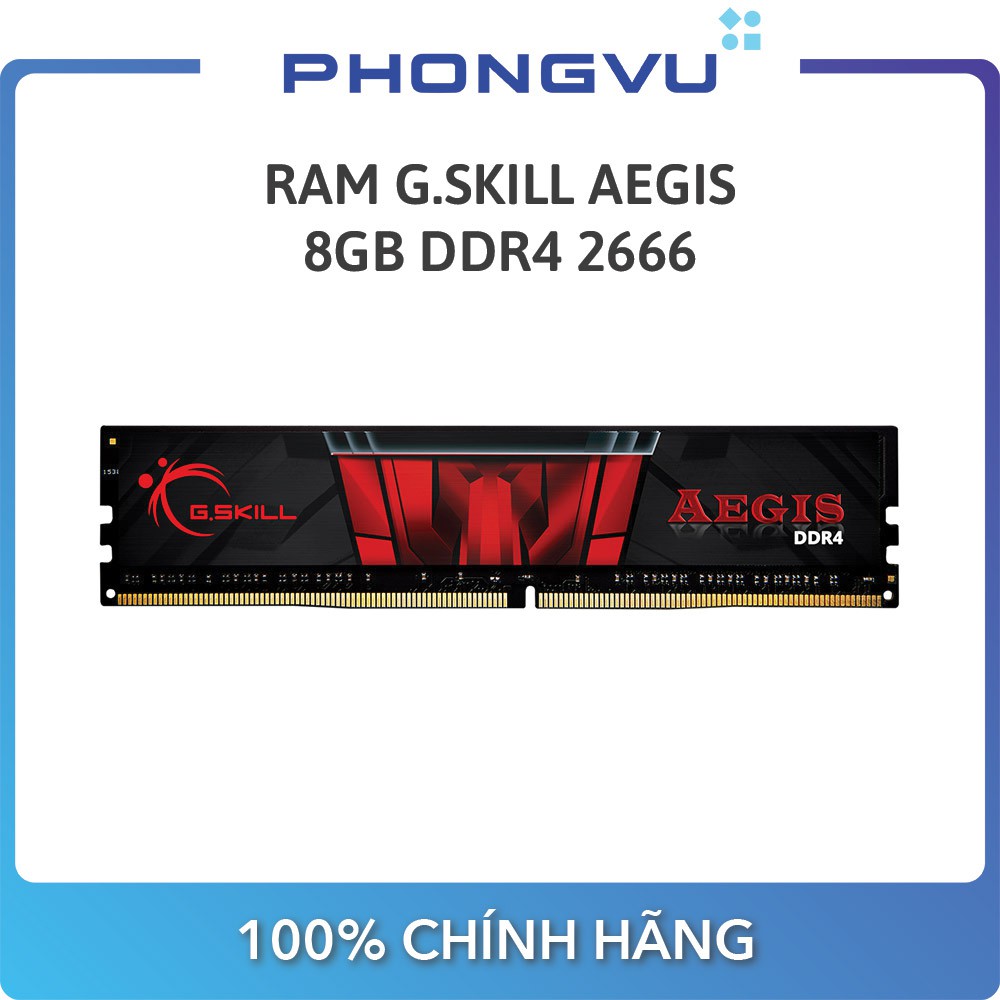 Ram G.Skill Aegis 8GB DDR4 (2666) F4-2666C19S-8GIS - Bảo hành 36 tháng