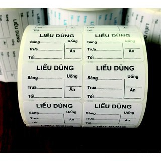 Tem chia liều thu ốc in sẵn tiện lợi 120 tem kích thước 35x22mm