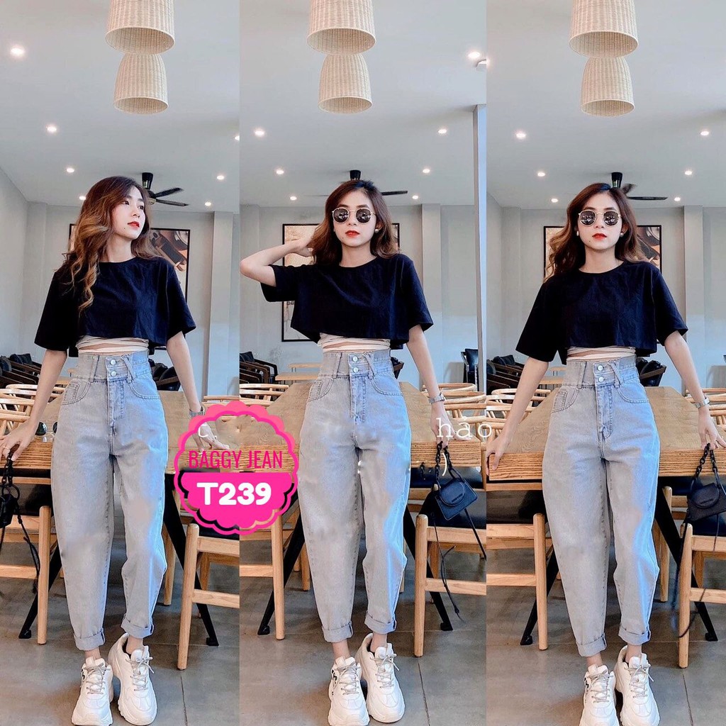 QUẦN BAGGY JEAN LƯNG KIỂU X CỰC XINH BJT239 - QUẦN BAGGY JEAN ỐNG ĐỨNG ⚡100% ẢNH THẬT⚡ NN CHUYÊN SỈ