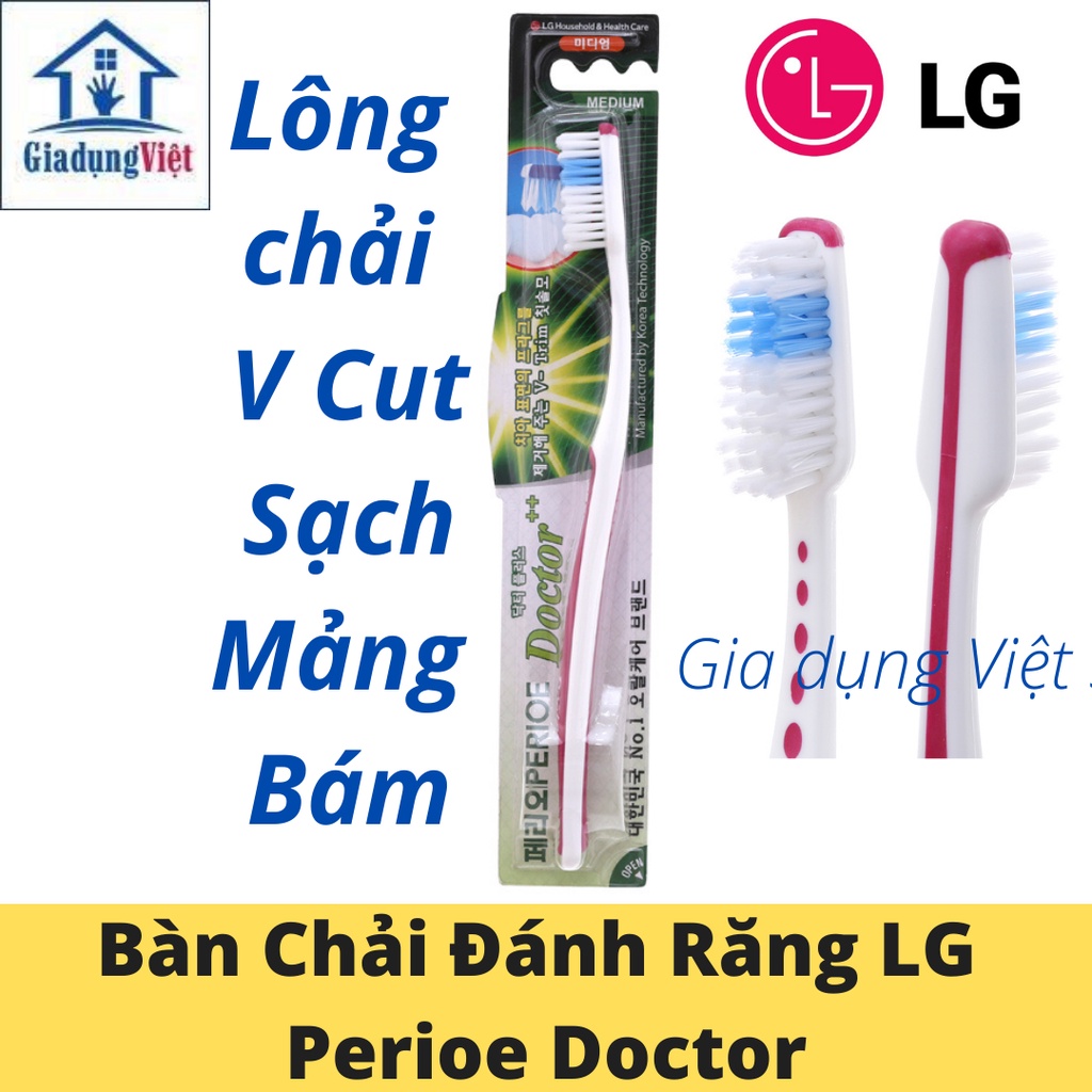 Bàn Chải Đánh Răng LG Perioe Doctor Lông Chải V - cut Sạch Mảng Bám