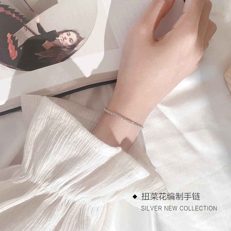 s925 sterling silver bracelet simple design, gypsophila bracelet, classic and elegant