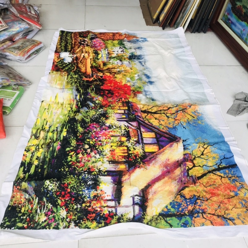 Tranh thêu tổ ấm hạnh phúc 197x120cm thành phẩm