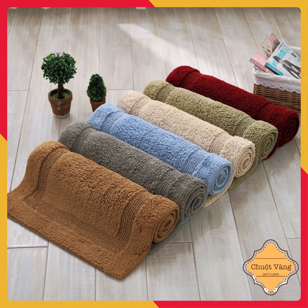 Thảm chùi chân lông cừu siêu thấm cao cấp, đế cao su chống trơn trượt ( được chọn màu)