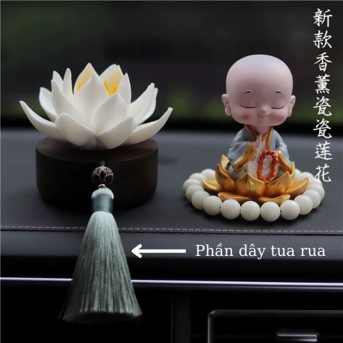 Dây Tua Rua Trang Trí Tượng Phật DIY Trên Xe Hơi - Phụ Kiện Trang Trí Xe Ô Tô , Decor Trụ Gỗ Sen