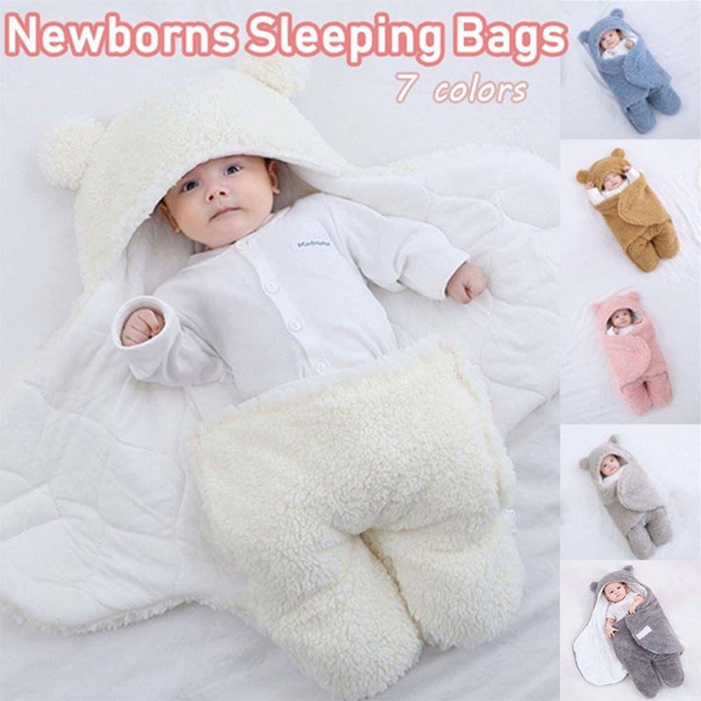 Túi Ngủ Cotton Flannel Dày Mềm Mại Dành Cho Bé Sơ Sinh