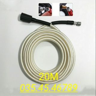 DÂY RỬA XE RÙA TRẮNG 20M DÀI 1ĐẦU TO + 1 ĐẦU BÉ