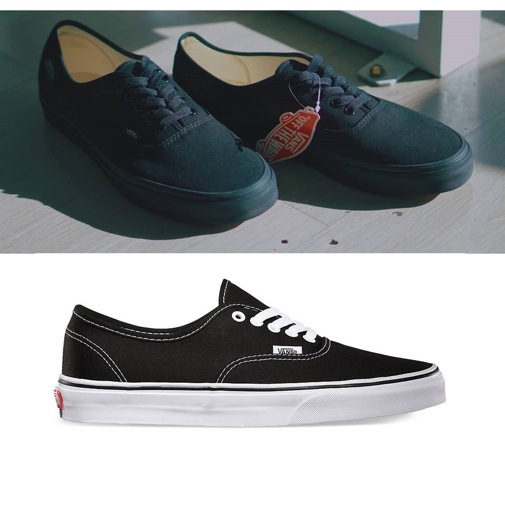 Giày Vans Chính Hãng Authentic Black white All Black