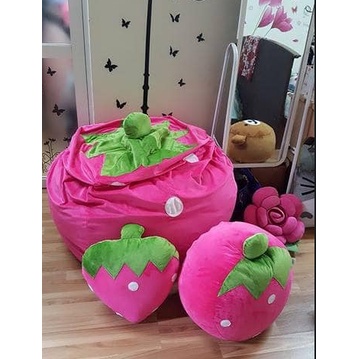 Combo mua 1 được 3 ghế lười hạt xốp quả dâu cho cô nàng tiểu thư