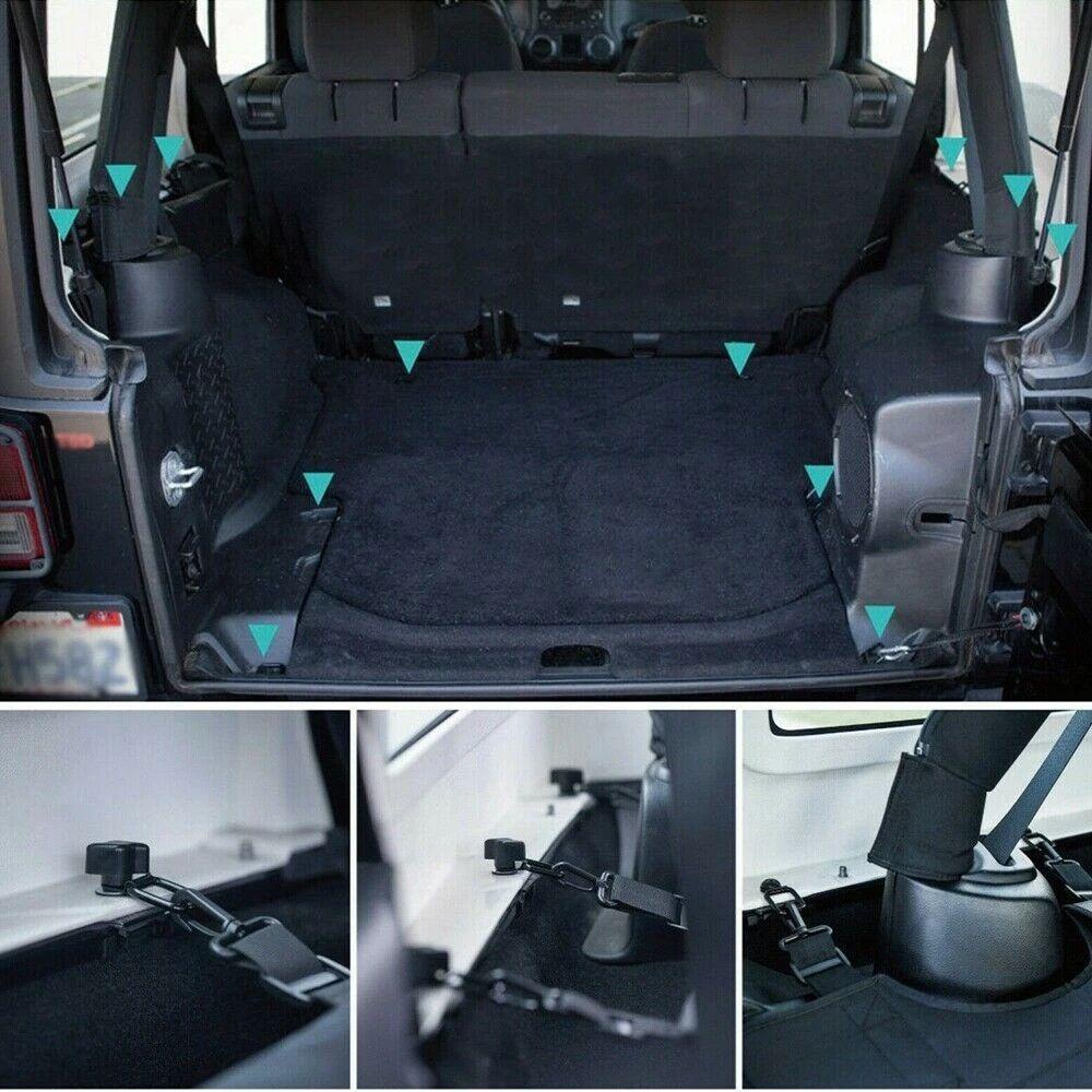 Kẹp Chữ D Màu Đen Chống Rỉ Sét Chịu Được Sức Nặng Cho Jeep Wrangler