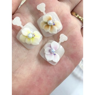 hoa bột chân - phụ kiện nail - hoa chân 5 cánh