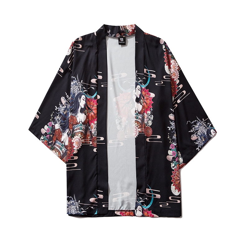 Blue Red Black White Harajuku Japan Kimono  Blazer Cardigans Jacket Big Plus Size Loose Women Men Japanese Harajuku Robes | BigBuy360 - bigbuy360.vn