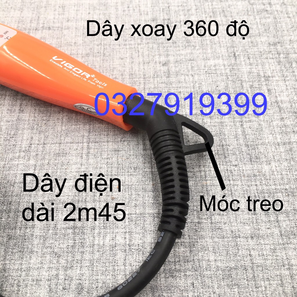 ✅Freeship-Quà Tặng✅ Máy uốn tóc chuyên nghiệp VIGOR V401 ( xoay trục )